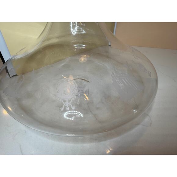 Disney's Haunted Mansion Glass Spirits Decanter w/Etched Haunted Scenes - Picture 4 of 11